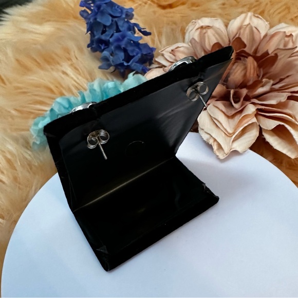 Micro Pave Crystal Disc Stud Earring NEW! - Picture 4 of 6